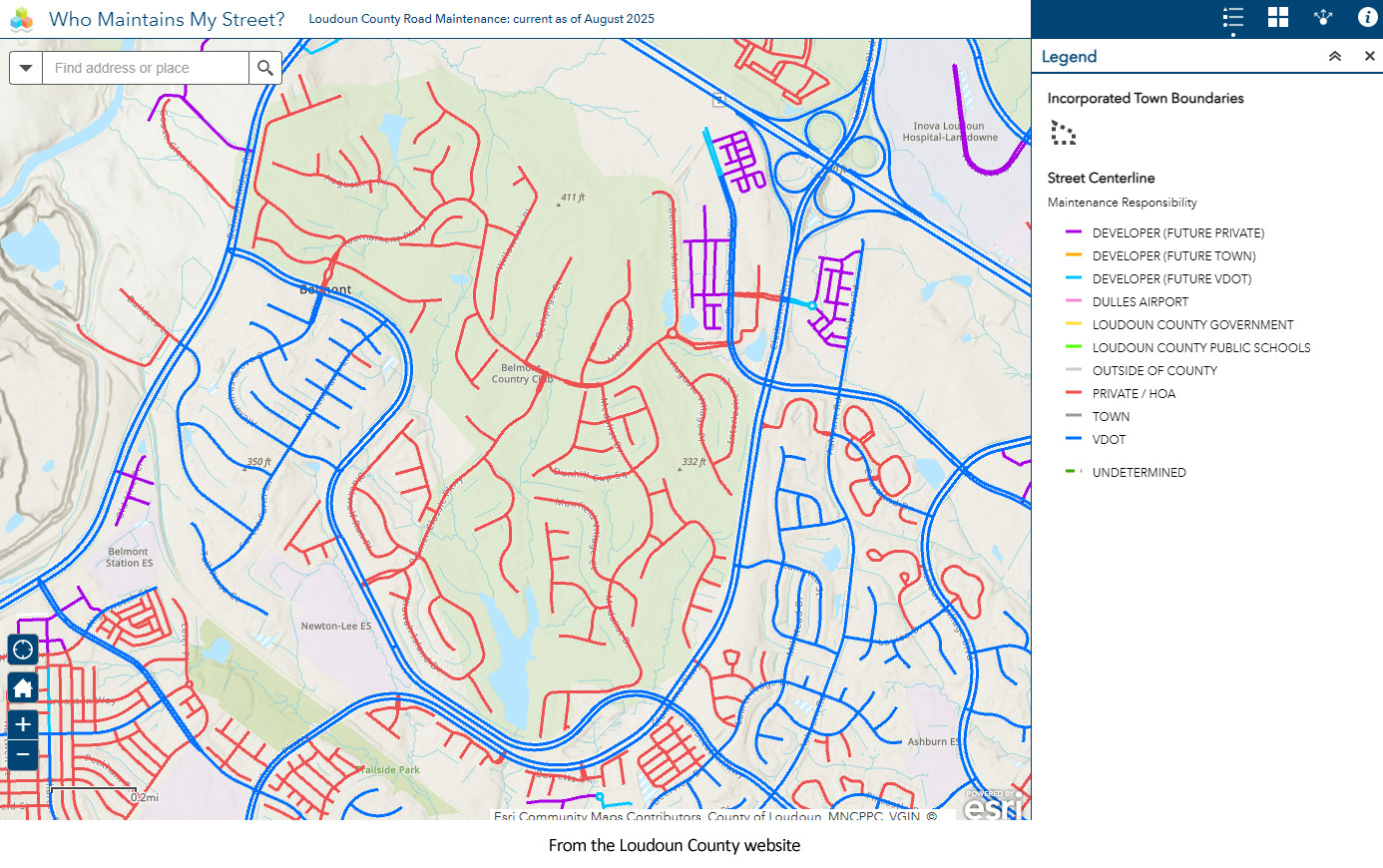 Who Maintains Your Road? New Loudoun County Online Map Provides the Answer